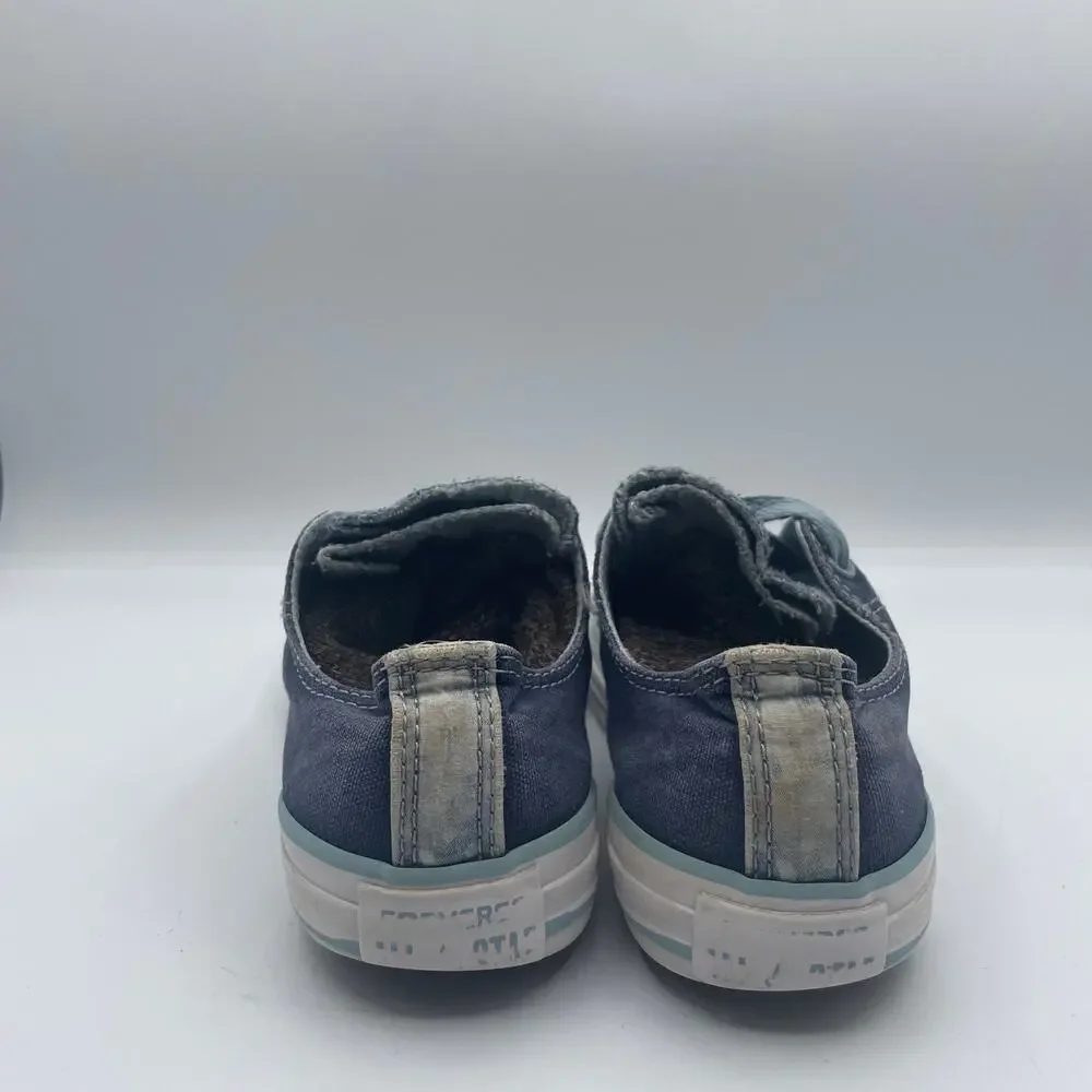Converse All Star Double Tongue Blue Canvas Blue Low Shoes Junior Youth 1